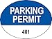 Brady 96241 Rearview Mirror Decals, 2" Width x 1 1/2" Height, Blue