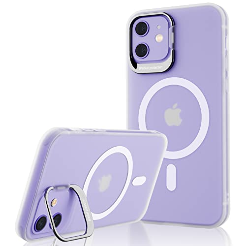 PZOZ iPhone 12 / 12 Proケース,12 / 12 Proカバー MagSafe対応 米軍MIL規格 スタンド機能 スマホケース 指紋防止 全面保護iPhone 12 / iPhone12 Pro, ホワイト)