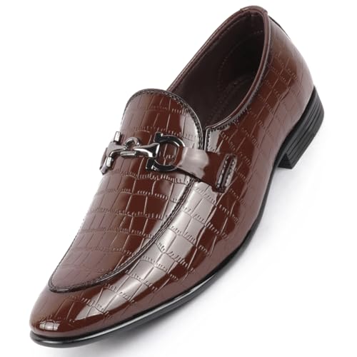 Image of FAUSTO Men Party Formal Slip On Loafer Shoes