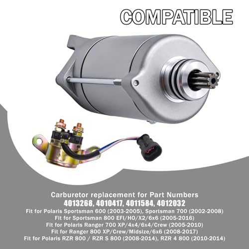 4013268 Starter Motor Fit for Polaris Ranger 700 800 Sportsman 600 700 800 miniatura 2