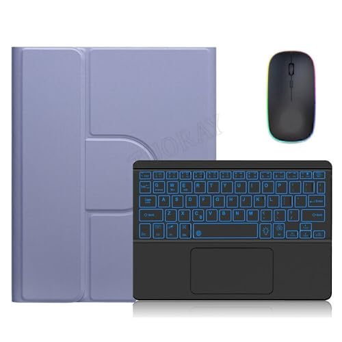 Protection iPad Pro 11 cuir violet avec clavier tactile pour remplacer un PC