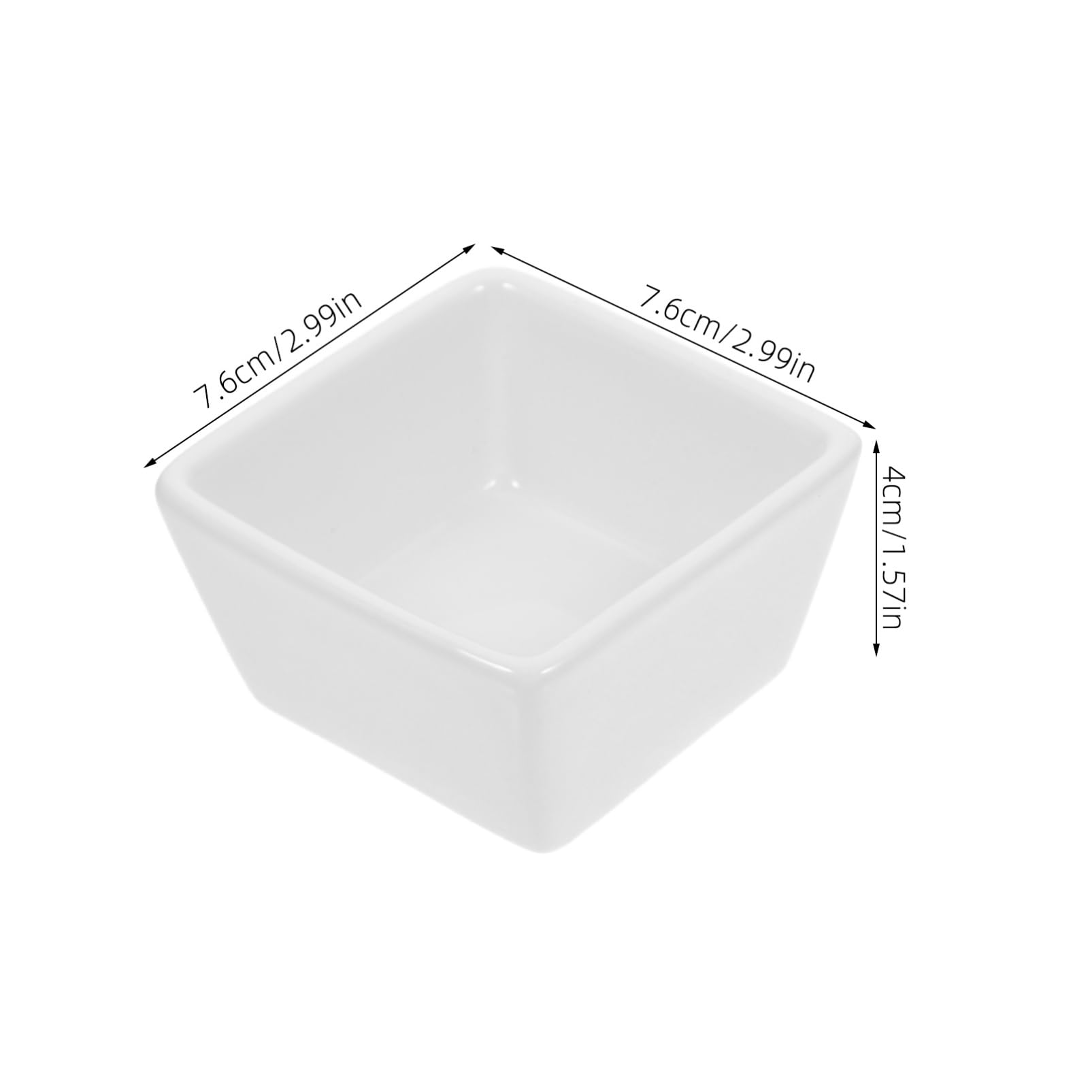 STOBAZA 2pcs Square Sugar Bowl Dip Bowls Creamer Container Sugar Packet Holder Can Goods Food Pinch Bowls Sugar Cube Container Tea Packet Storage Container Can Food Mini White Ceramics