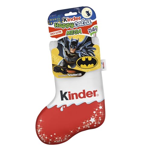 Kinder, Calza Befana Avengers, 7 Snack Dolci al Cioccolato Assortiti,