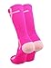TCK Pink Ribbon Awareness Crew Socks (Hot Pink/Pink, Large) - Hot Pink/Pink,Large