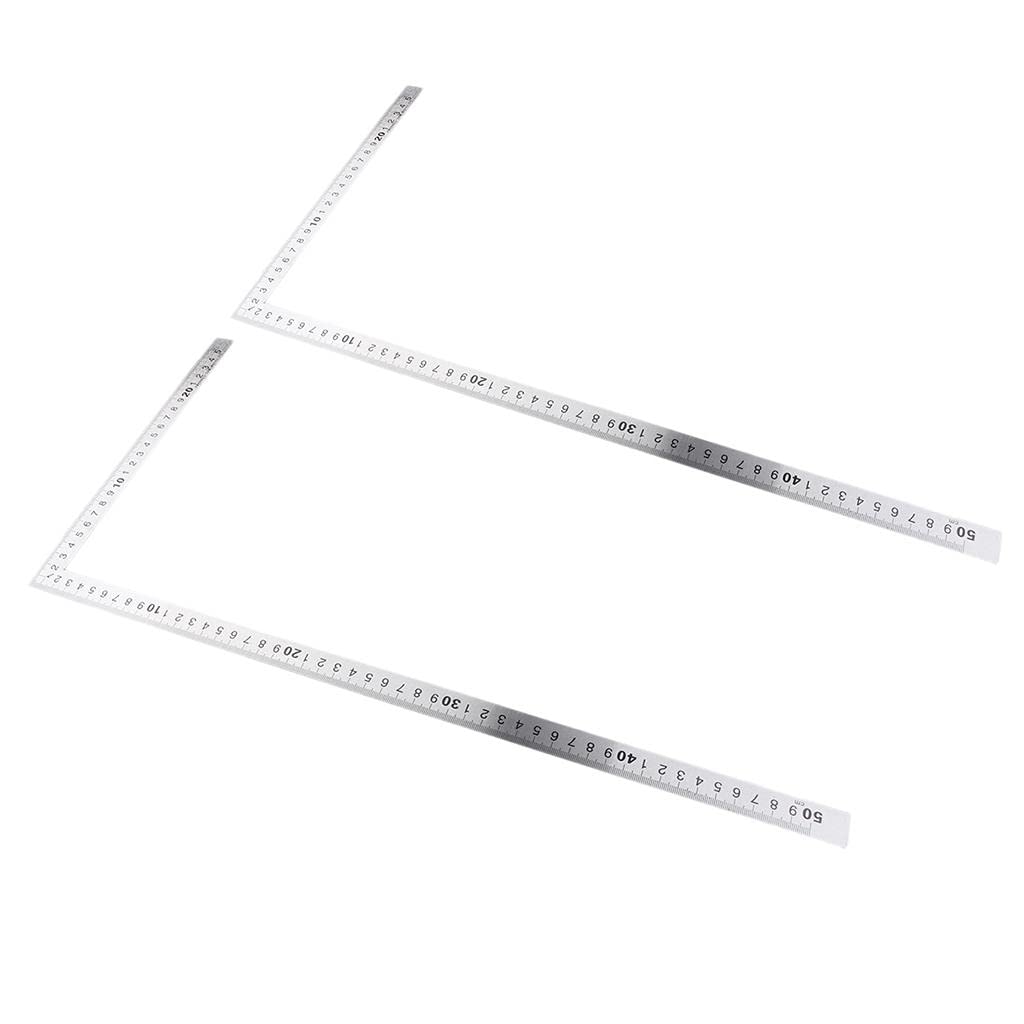 bnf® 2 Pieces L-Square Stainless Steel Measure Ruler Engineer Carpenter Woodwork|Home & Garden | Tools | Measuring & Layout Tools