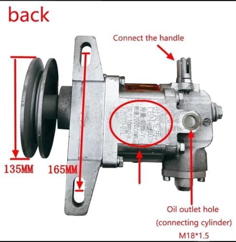 Hydraulic Gear Pump for Tricycles - 310 Hydraulic Oil Pump Assembly, Single & Double Groove, Right-Handed Lift Pump for Efficient Dumping and Heavy Loads