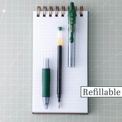PILOT G2 Premium Bolígrafos Gel Recargables Retráctiles 0.7mm Verde Hunter 12 Pack miniatura 3