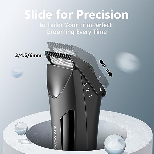 Image of Body Hair Trimmer Men - Ball Trimmer Men, 2 Replaceable Ceramic Blades, Waterproof Ball Shaver Men with Charging Dock, Rechargeable, 7000RPM Motor Body Groomer Men, Pubic Trimmer Men