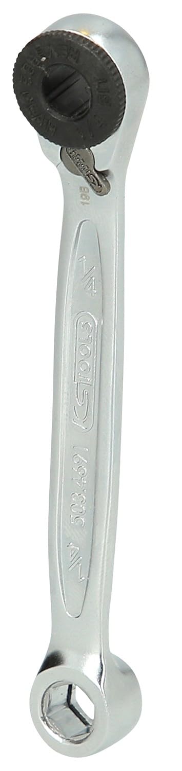 KS Tools 503.4691 GEAR+ Mini klucz grzechotkowo-oczkowydo bitów, 1/4"x1/4"