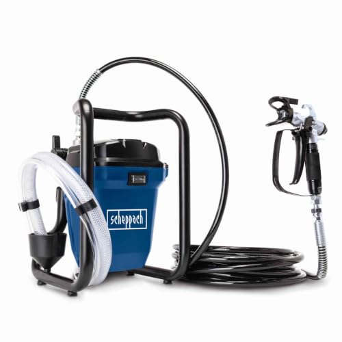 Scheppach Sistema de pulverización de pintura sin aire ACS3000 750 W máx.207 bar Radio de 7,6 m, caudal de 1,1 l / min, pistola de pulverización con sistema de pintura