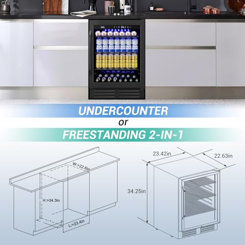Velivi 24 Inch Beverage Refrigerator Under Counter thumb #5