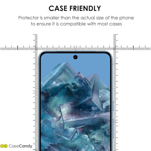 Image of Casecandy - (Pack 2 Screen Protector for Pixel 8 Pro | Curved Screen Guard Protector For Google Pixel 8 Pro - Fingerprint Support /Bubble Free /HD