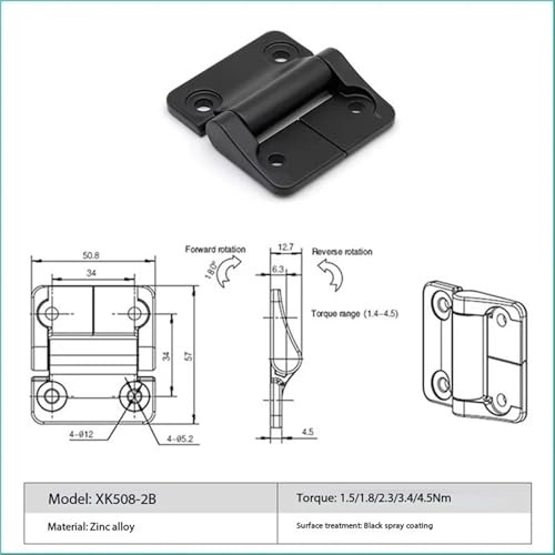 Charnière à friction réglable E6-10-416-50 pour contrôle de position mécanique - 3