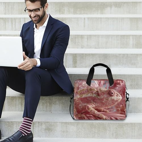 Bolso para portátil con estampado camaleón y múltiples bolsillos miniatura 3