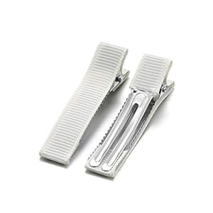 10pcs/lot Flat Single Prong Metal Alligator Teeth Hair Clip Barrettes Candy Color Hairpins For DIY Jewelry Base Accessories (Creamy-white)