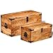 baginbaginbag Storage Cabinets Wooden Tool Chests Lockable Storage Trunks Boxes 2pcs Fully Assembled Brown Adults Waxed Solid Wood-Frame Material Indoor&Outdoor 2-Number of Items in Set Rectangular