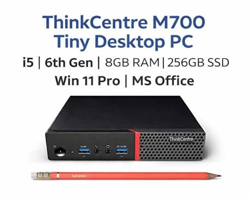 Image of Iᥱnovo ThinkCentre M700 Tiny Desktop PC | i5 | 6th Gen | 8GB RAM | 256GB SSD | Win 11 Pro | MS Office