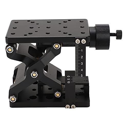 NDNCZDHC SPZ120 Linear Sliding Table Sliding Stage Twist Manual Trimming Platform 120×80mm Z Sliding Stage for Handling Machines