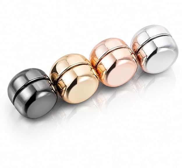 Hijab Pins Round Hijab Magnetic Pins for Women Girls Multi-Use Pinless Magnet Pins for Hijab Muslim Scarf Saree Pins Clothing Button Clip, 4 Pcs-image-19