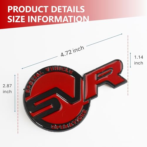 Image of Special Vechicle Symbol R-Dynamic Sports 3D Badge,Car Body Trunk Fender R-Dynamic Emblem Logo Sticker Compatible with Jagvar Land R0ver Accessories (SVR Black)