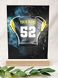 Pittsburgh Acryl Tafel - Personalisiertes Geschenk für Football-Fans, American Football, Geschenke für Jungen, Fanartikel für Kinder, Trikot