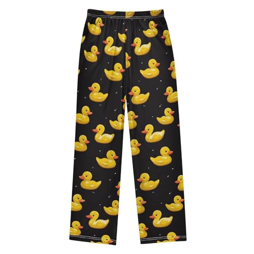 Vector Cute Rubber Ducks Boys Pants Girl Sleep Pants Long Trousers Elastic Waist Lounge Bottoms S2