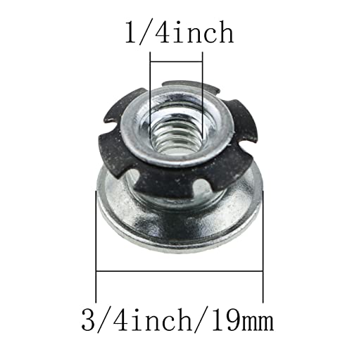 Image of MEETOOT 10pcs Round Tubing Inserts Threaded Tube Inserts Plum Blossom Shrapnel Bottom Plug Nut