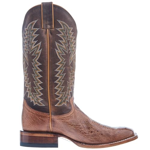 Justin Boots Mens Breck Smooth Ostrich Square Toe Casual Boots Knee High - Brown4