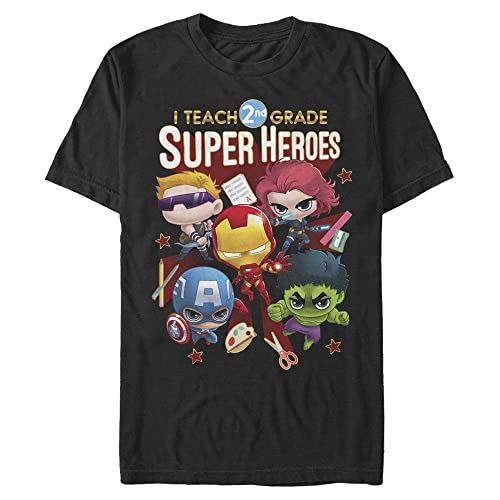 T-shirt Marvel Classic pour Enseignant de 2nd Grade Top Homme 3XL Noir