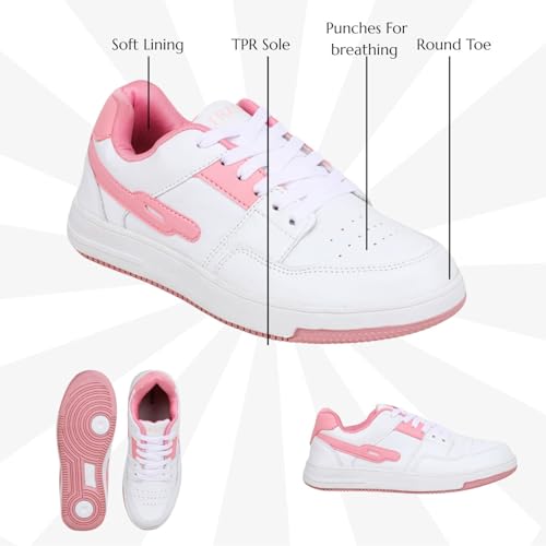 Image of TRASE Casual Sneaker Shoes for Women | Soft Cushioned Insole | Sneakers for Woman | Lightweight | Comfortable | Stylish, Trendy Girls and Women Sneakers with Laces
