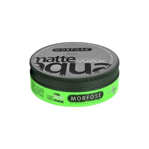 Morfose Matte Aqua Hair Styling Wax 175 ml – Fuerte agarre y brillo – Cera de pelo a base de agua para un estilo flexible – Fácil de lavar – Cera de peinado unisex