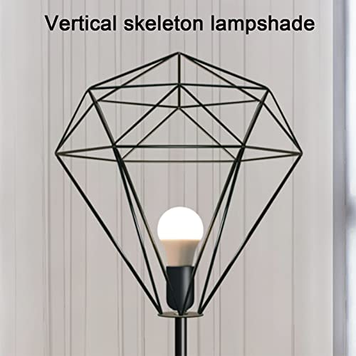 Elegante lámpara de poste alta de metal con acabado de esqueleto vertical para espacios sofisticados 2