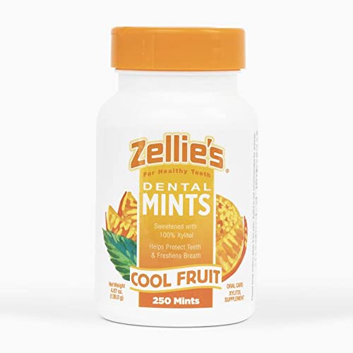 Zellie's 100 Xylitol Sugar Free Cool Fruit Mints Breath