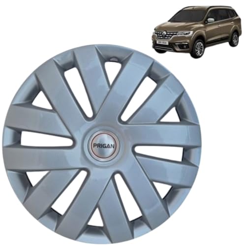 Image of PRIGAN Wheel Cover for TRIBER 15 Inch Silver Wheel Cap (Available in 15 Inch) (Set of 4 Pcs) (Press Fitting) Model- Polo Silver-15