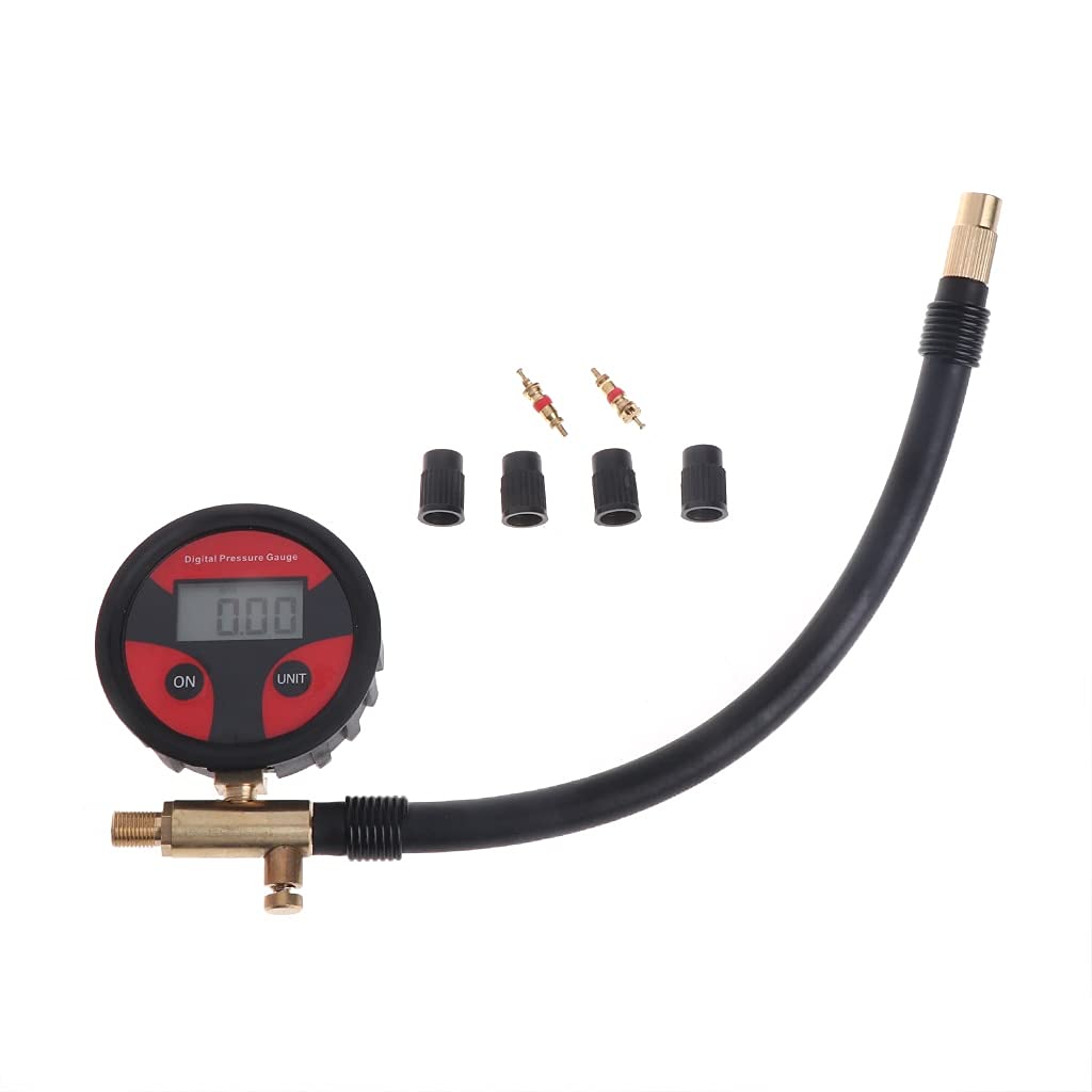 Manometr 0-200PSI cyfrowy miernik ciśnienia powietrza w oponach manometr LCD samochód ciężarowy motocykl