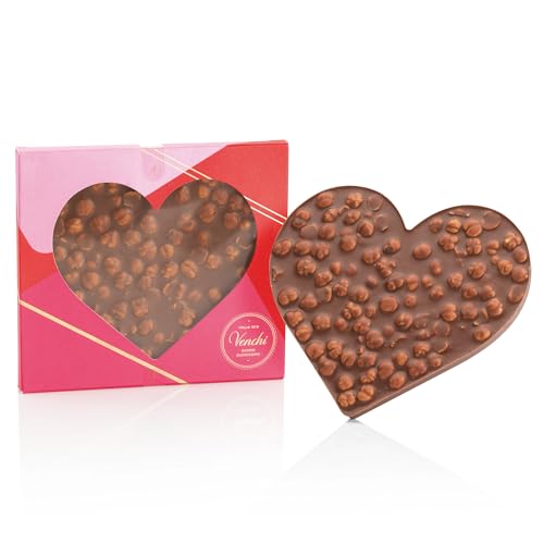Venchi - Brutto&Buono Chocolate con Leche y Avellanas, Placa Artesanal de Chocolate con Leche con 'Avellanas del Piamonte IGP', Sin Gluten, Colección San Valentín, 300 g, Idea de Regalo