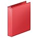 Wilson Jones Heavy Duty Round Ring View Binder with Extra Durable Hinge, 1.5 Inch, Customizable, Red (W363-34-1797)
