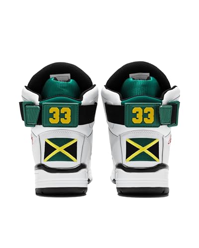 PATRICK EWING ATHLETICS 33 HI OG White/Black/Green/Yellow JAMAICA 1EW90014-1122