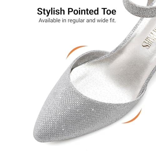 Image of DREAM PAIRS ANNEE Pointed Toe Low Chunky Heels Pump Shoes