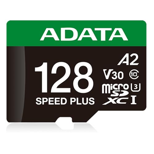 ADATA Scheda di memoria Speed Plus MicroSDXC UHS-I U3 Classe 10 da 128 GB con adattatore colore nero...