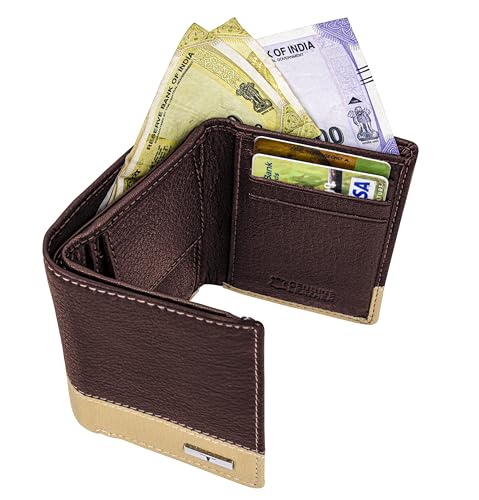 Image of URBAN FOREST Travis Brown /Beige Leather Wallet for Men