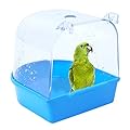 Geboor Bird Bathtub, Bird Bath for Cage Hanging Bathtub Bird Cage Supplies Parrot Bath Tub Shower For Cats, Finches, Budgerigars, White Fungus, Skylarks and Small Birds