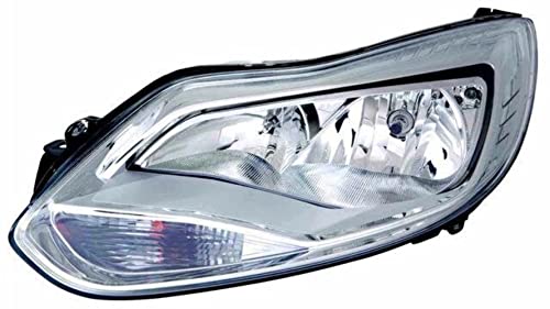 Izquierdo-FARO PRINCIPAL-Eléctrico-con Motor FONDO CROMO CHROMED MASK H1+H7 IPARLUX compatible con FORD FOCUS IV (11->)