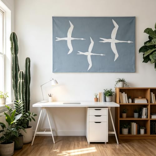 Affiche Vol d'oiseaux bleu clair 60x90cm pour salon moderne