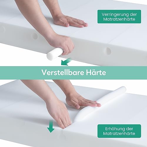 BedStory Babymatratze 70 x 140 für Babybett und Kinderbett,verstellbare Härte 12cm Höhe atmungsaktive Kindermatratze mit abnehmbarem und waschbarem Bezug, Oeko-TEX Standard 100 Zertifiziert