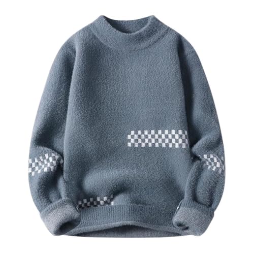 Autumn and Winter Models Thickened Men's Sweater Fleece Knit Sweater Half High Collar Pullover Thread