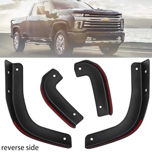 Image of Mud Flap Delete for Chevy Silverado 1500 Accessories 2019-2026, Mud Guard Chevrolet Silverado 1500 Parts Mudflaps Front Rear Replacement Kit 2019 2020 2021 2022 2023 2024 2025 2026