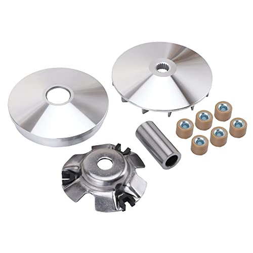 WOOSTAR Ensamblaje Completo de Rodillos Variador Reemplazo para 4 Tiempos GY6 125cc 150cc Scooter Go Kart 152QMI 157QMJ Motor
