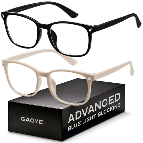 Image of Gaoye Eyewear Frames for Men - Blue Light Blocking Square Glasses, Anti UV Ray Computer Gaming, Blue Blockers for Women