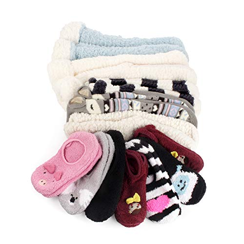 Image of BambooMN Women's Super Soft Warm Cozy Fuzzy Socks Assortments